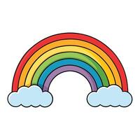 Graphic rainbow with transparent background Shape arch realistic isolated on white transparent back vector