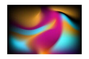 Soft Blurred rainbow colored liquid Glowing Abstract Wave Mesh Gradient Background Wallpaper vector