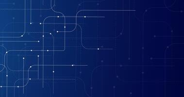 circuit white paths lines for future modern cyber background banner template in blue vector