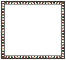 Black History Month Multicolored Square Dot Frame Border vector