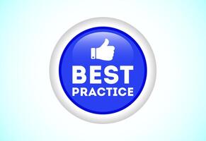 Best practice icon design. Best practice button for mobile app, and website UI vector