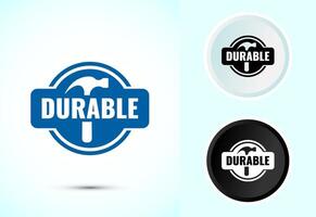 Durable icon, Durable logo badge for product design element vector