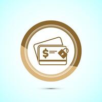Secure payment icon design illustration, Payment safety sign for website, logo, app. Gold color button design vector