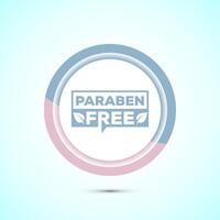 Paraben free icon, suitable for product label. Pastel color button design vector
