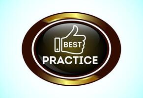 Best practice icon design illustration. Best practice button vector