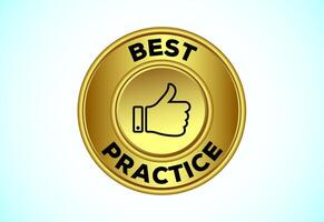 Best practice icon design. Best practice button for mobile app, and website UI design. vector