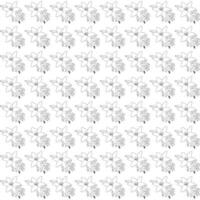 A branch of lily with a cute big flower. Doodle style. Seamless pattern. vector
