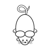 Cute little mouse art. vector