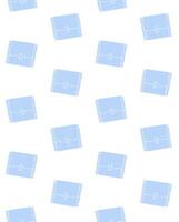 Seamless pattern of hand drawn menstrual pad pack isolated on white background vector