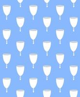 Seamless pattern of Hand drawn menstrual cup isolated on white background vector