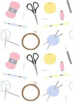 Pattern of many doodle sketch threads vector