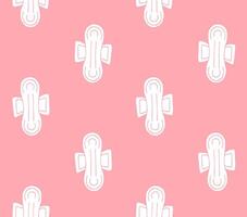 Seamless pattern of hand drawn doodle sketch menstrual pad napkin vector