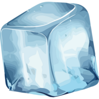 Frozen ice cube icon on transparent background isolated png