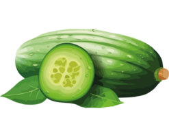 Fresh organic cucumber slice, perfect for snacking icon isolated png