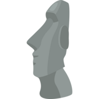 Moai statue icon isolated png