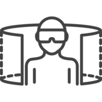 virtual reality overview isolated icon png