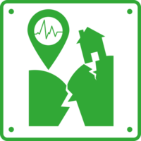 earthquake icon signal of crack in the floor png