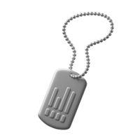 A dog tag with a metal chain on it png