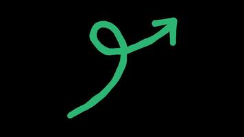 Direction Element Arrow doodle sketch animated line alpha channel video