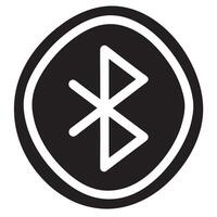 A black and white logo with the word bluetooth vector