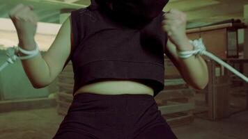 Mysterious Scene of a Person with Tied Hands video