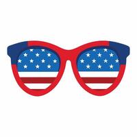 glasses with american flag colors on them vector