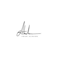 Abraham name signature logo design vector
