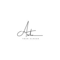 Aisha name signature logo vector