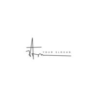 Am initial signature logo design vector
