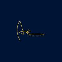 Ae initial signature logo design vector
