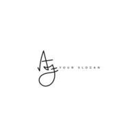Af initial signature logo design vector