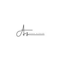 As initial signature logo design vector