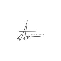 Ab initial name signature logo design vector