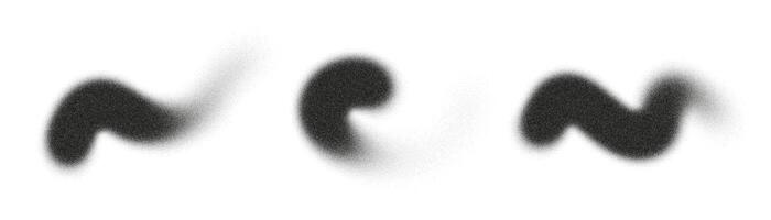 The abstract representation of the noise texture demonstrating monochrome tones and formed spots in a liquid composition with an ethnic noise and blur. vector