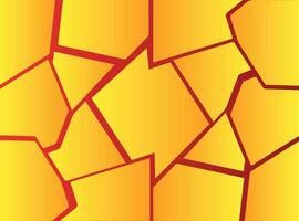Broken Stained Yellow and red Background with red lines. Yellow abstract background. Voronoi diagram background. pattern shapes vector