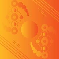 Abstract orange and red gradient geometric shape circle background. Modern futuristic background. Can be use for landing page, banners, headers, presentations, and wallpaper backgrounds vector
