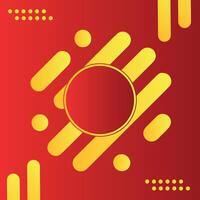 Blank empty circle in center horizontal backgrounds of a creative bright vibrant red color vector
