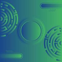 Abstract dark green technology geometric background. Modern futuristic background vector