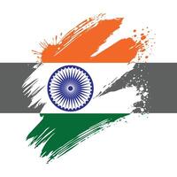 Decorative Indian flag theme brush stroke design isolated background . vector