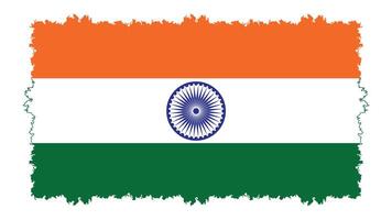 Grunge Indian flag design. vector
