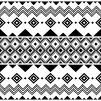 Minimalist Black and White Aztec-Inspired Geometric Design vector