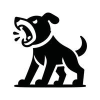 Angry Dog Icon, Showing Aggression vector