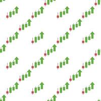 Uptrend Candlestick Chart Stock Advanced Investment Strategies seamless pattern vector