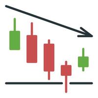 Real-Time Market Data Analysis with Candlestick Chart icon or symbol vector