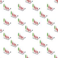 Candlestick Chart Element Margin Trading seamless pattern vector