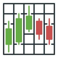 Stock Market Data Visualization Cryptocurrency Candlestick Chart icon or logo element vector