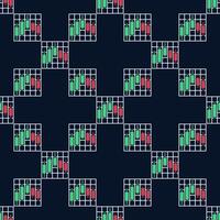 Crypto Trading Data Visualization Candlestick Chart colored seamless pattern vector