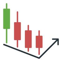 Candlestick Chart Element Margin Trading icon or sign vector