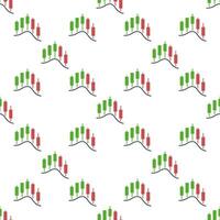 Technical Analysis Candlestick Chart Trading seamless pattern vector