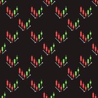 Trend Reversal Candlestick Chart seamless pattern vector